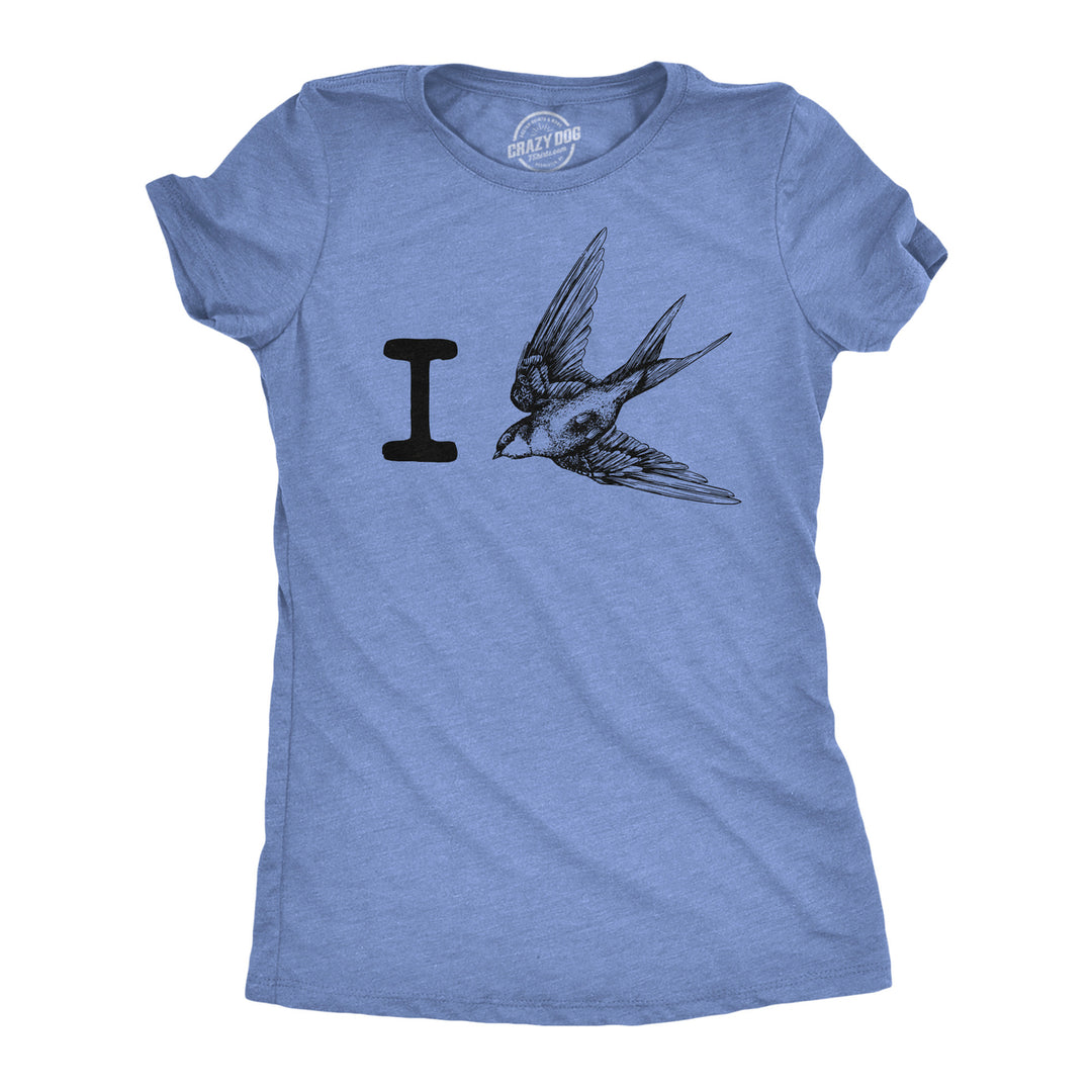 Womens Funny T Shirts I Swallow Sarcastic Bird Graphic Novelty Tee For Ladies Image 1