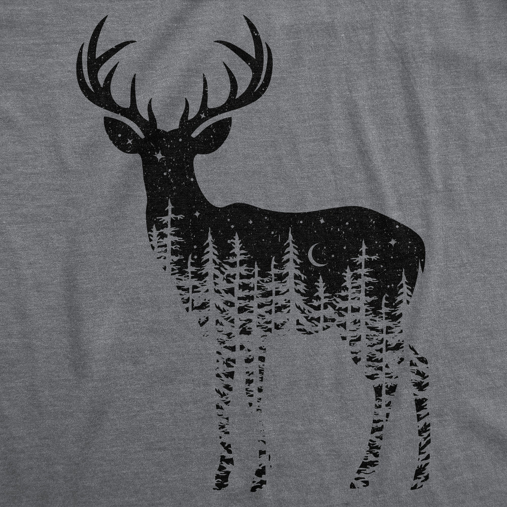 Mens Funny T Shirts Deer Silhouette Awesome Nature Graphic Novelty Tee For Men Image 2