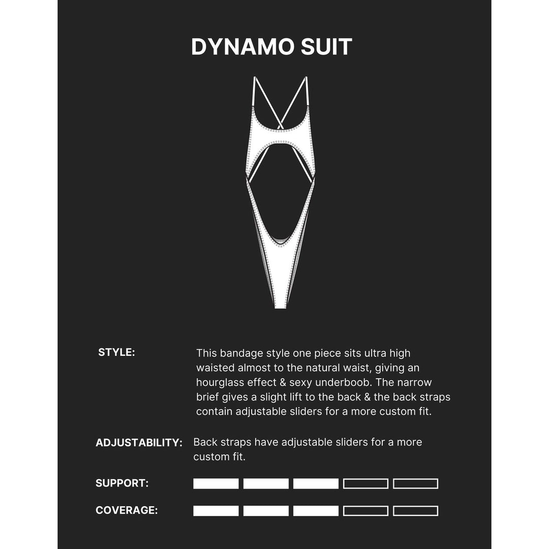 Dynamo One Piece Swimsuit Chrome Silver High Waisted Underboob Cut Size S Image 3