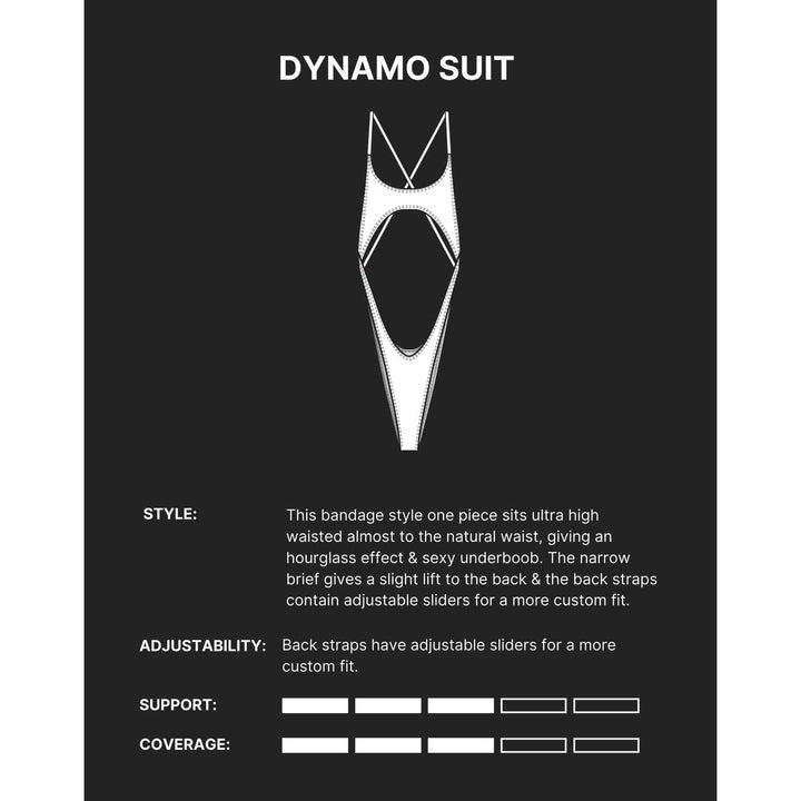 Dynamo One Piece Swimsuit Chrome Silver High Waisted Underboob Cut Size S Image 3