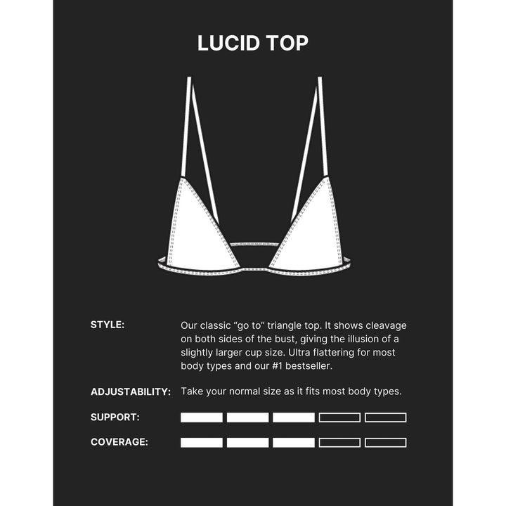 LUCID Bikini Top Chrome Silver Triangle Cut Cleavage-Enhancing Size Small Image 4