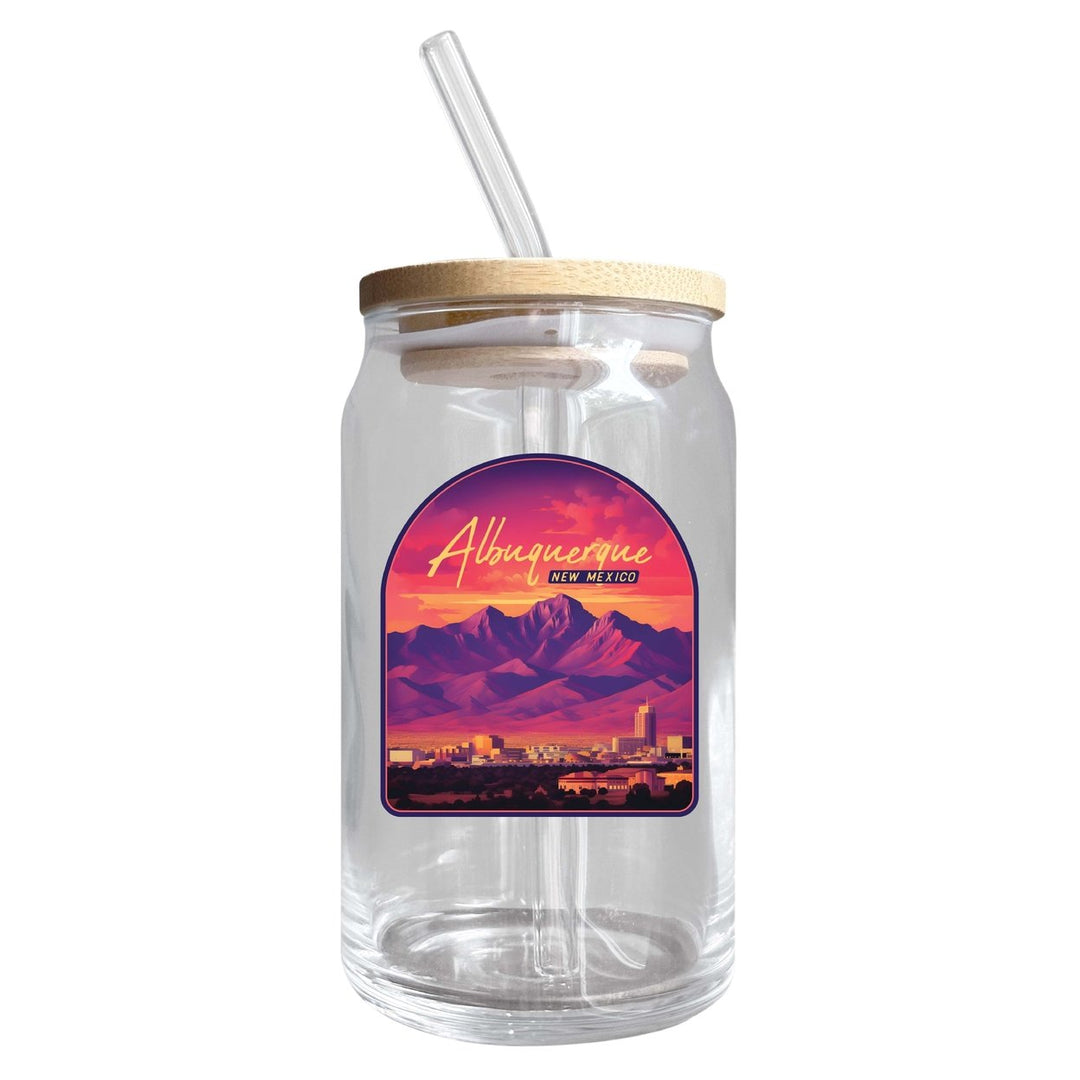 Alburqueque Mexico Design B Souvenir 12 oz Beer Can Glass Image 1