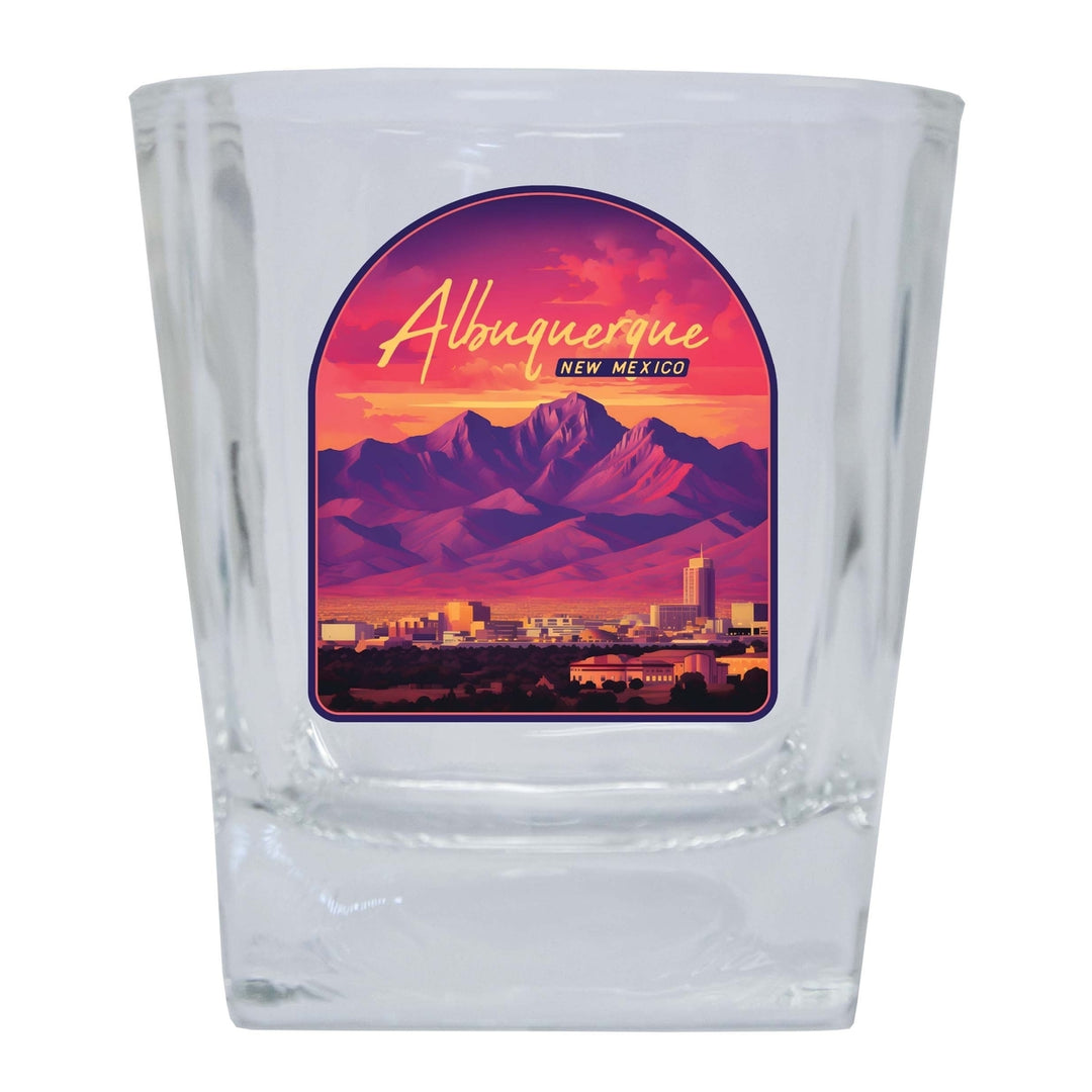 Alburqueque Mexico Design B Souvenir 10 oz Whiskey Glass Rocks Glass Image 1