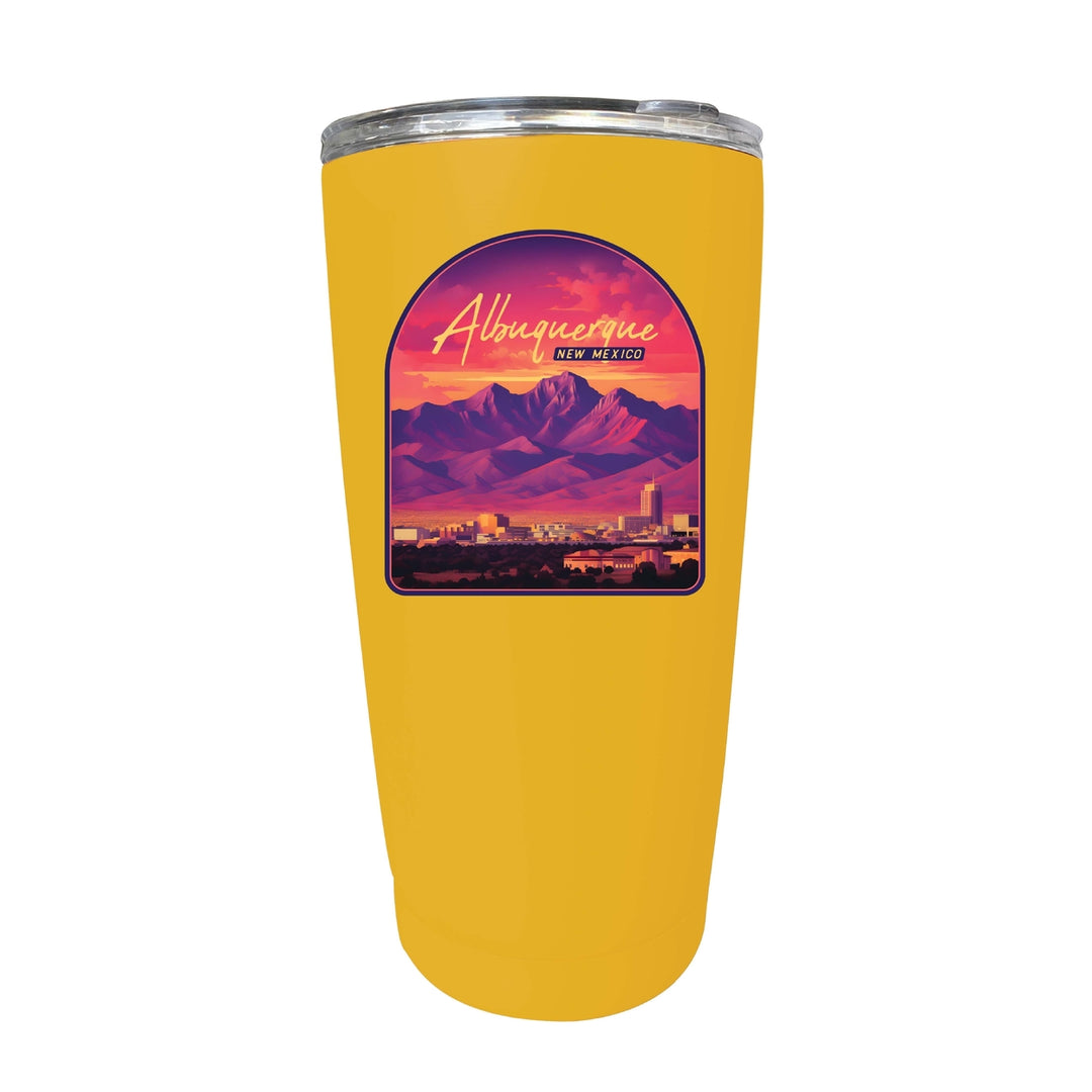 Alburqueque Mexico Design B Souvenir 16 oz Stainless Steel Insulated Tumbler Image 2