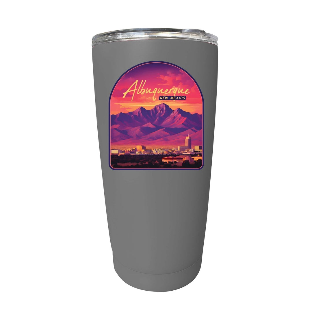 Alburqueque Mexico Design B Souvenir 16 oz Stainless Steel Insulated Tumbler Image 4