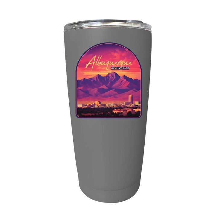 Alburqueque Mexico Design B Souvenir 16 oz Stainless Steel Insulated Tumbler Image 4