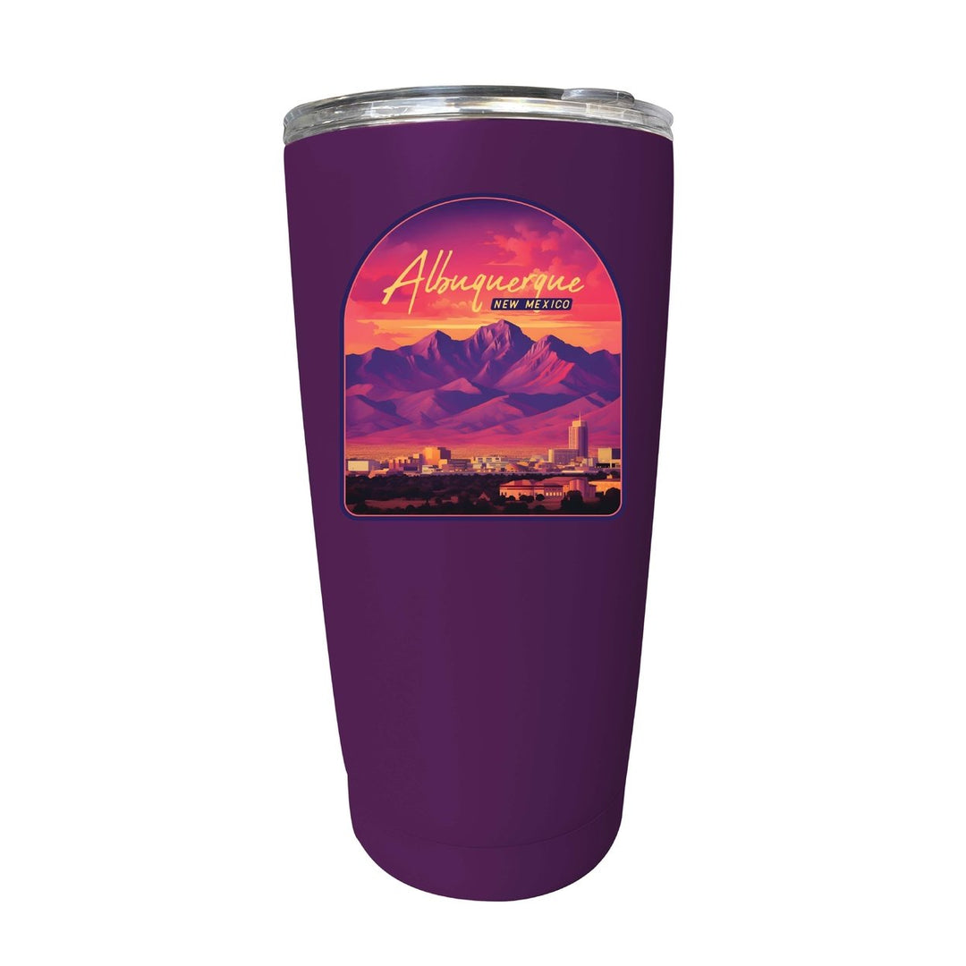 Alburqueque Mexico Design B Souvenir 16 oz Stainless Steel Insulated Tumbler Image 6