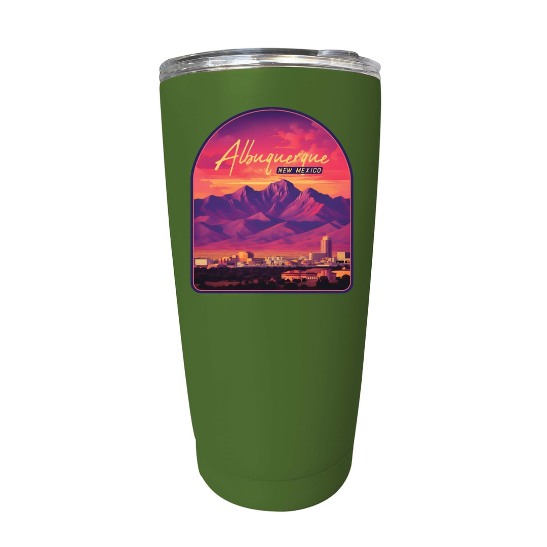 Alburqueque Mexico Design B Souvenir 16 oz Stainless Steel Insulated Tumbler Image 7