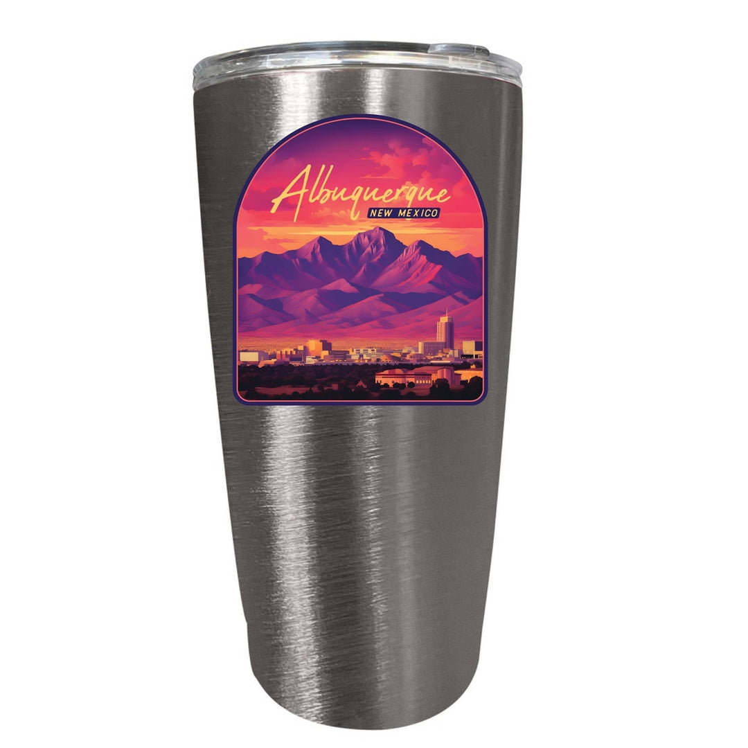 Alburqueque Mexico Design B Souvenir 16 oz Stainless Steel Insulated Tumbler Image 10