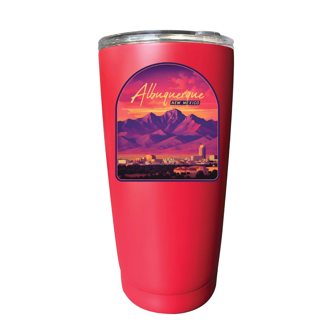 Alburqueque Mexico Design B Souvenir 16 oz Stainless Steel Insulated Tumbler Image 11