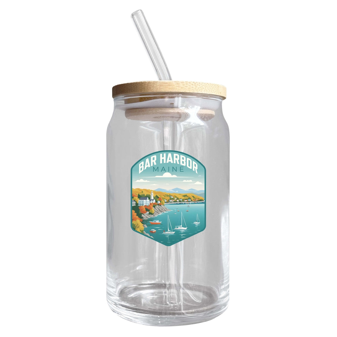 Bar Harbor Maine Design A Souvenir 12 oz Beer Can Glass Image 1