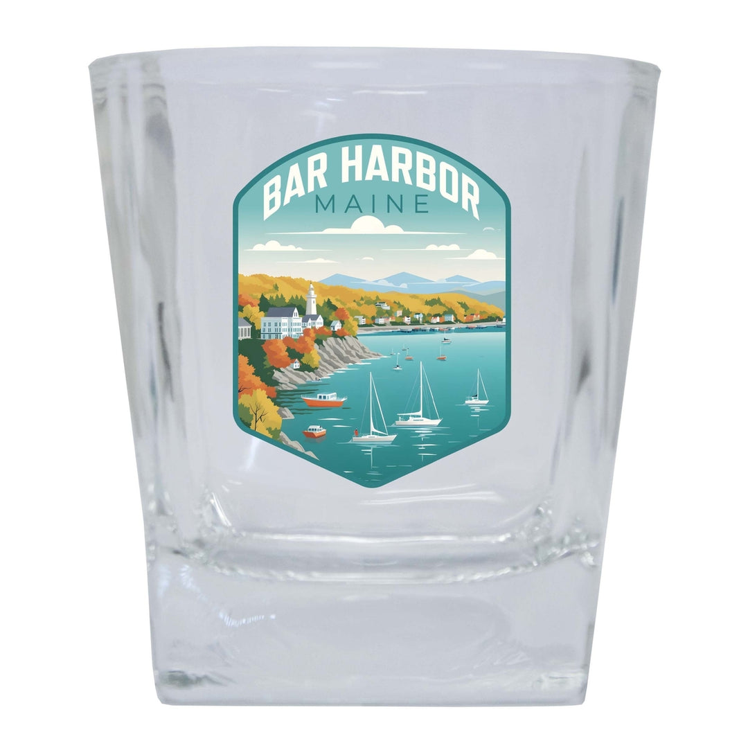 Bar Harbor Maine Design A Souvenir 10 oz Whiskey Glass Rocks Glass Image 1