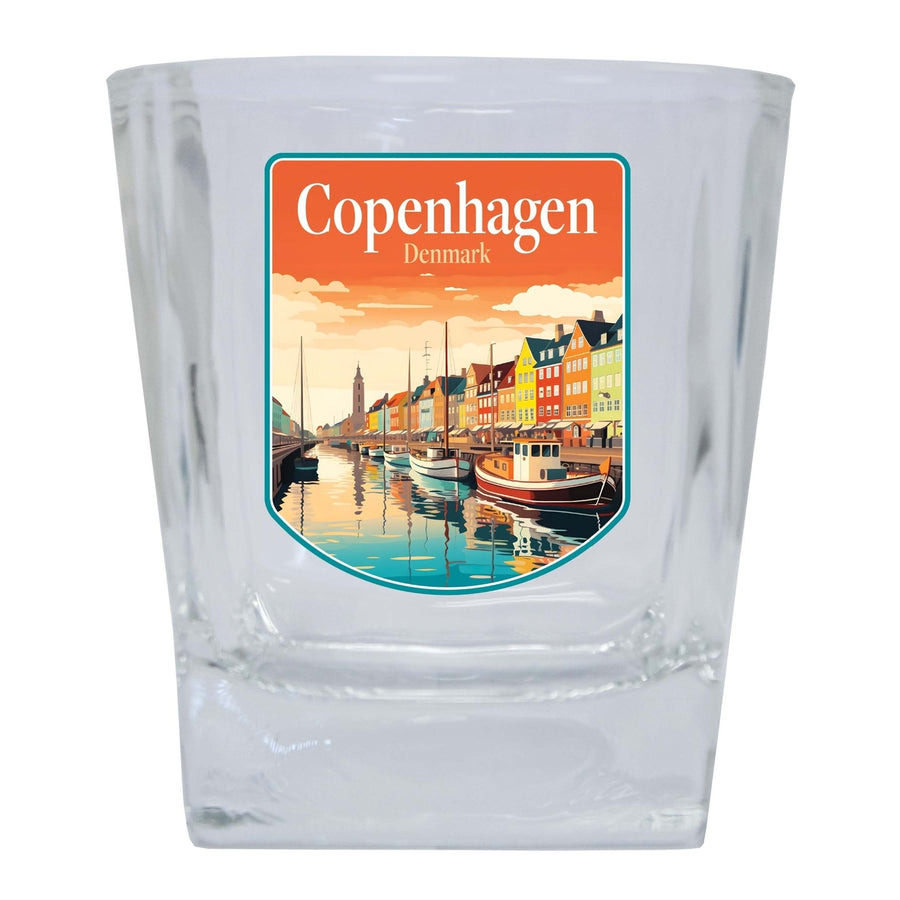 Copenhagen Denmark Design A Souvenir 10 oz Whiskey Glass Rocks Glass Image 1