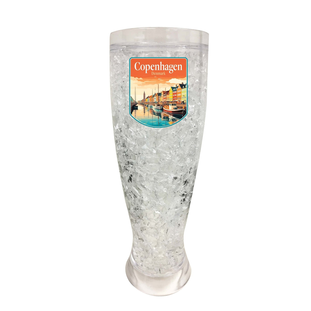 Copenhagen Denmark Design A Souvenir 16 oz Plastic Broken Glass Frosty Mug Image 1