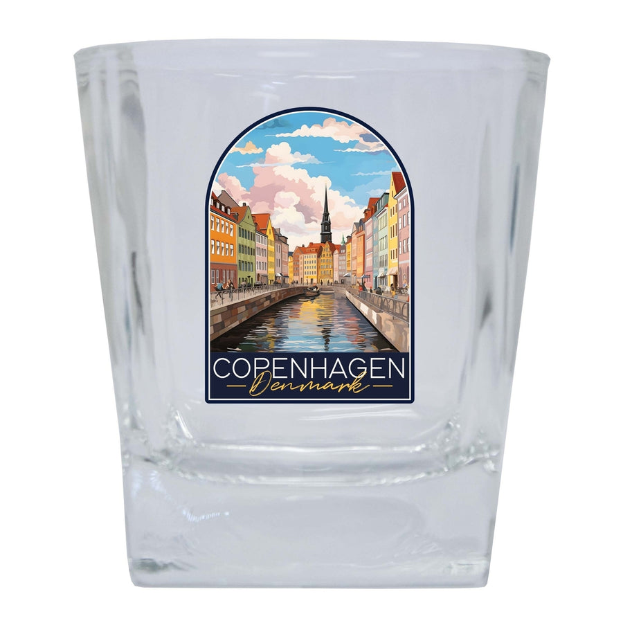 Copenhagen Denmark Design B Souvenir 10 oz Whiskey Glass Rocks Glass Image 1