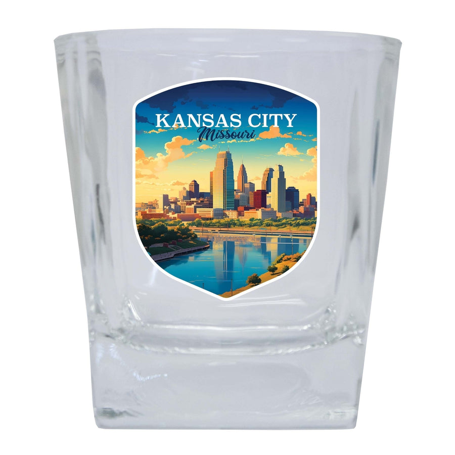 Kansas City Missouri Design A Souvenir 10 oz Whiskey Glass Rocks Glass Image 1