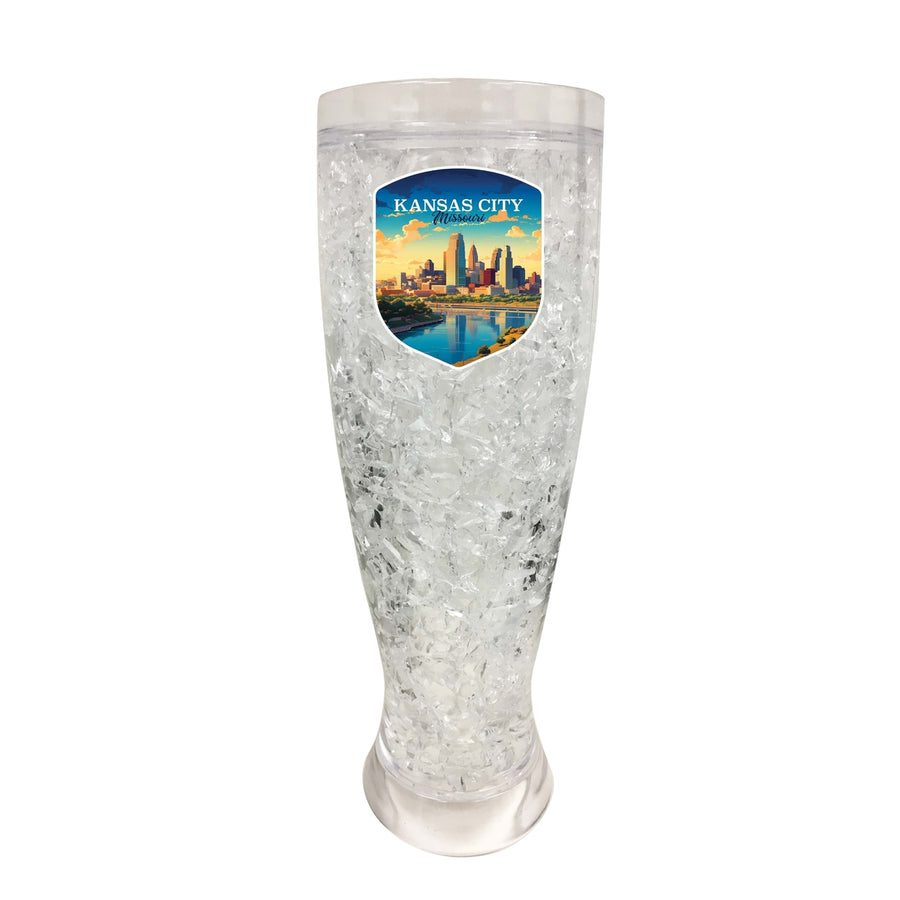 Kansas City Missouri Design A Souvenir 16 oz Plastic Broken Glass Frosty Mug Image 1