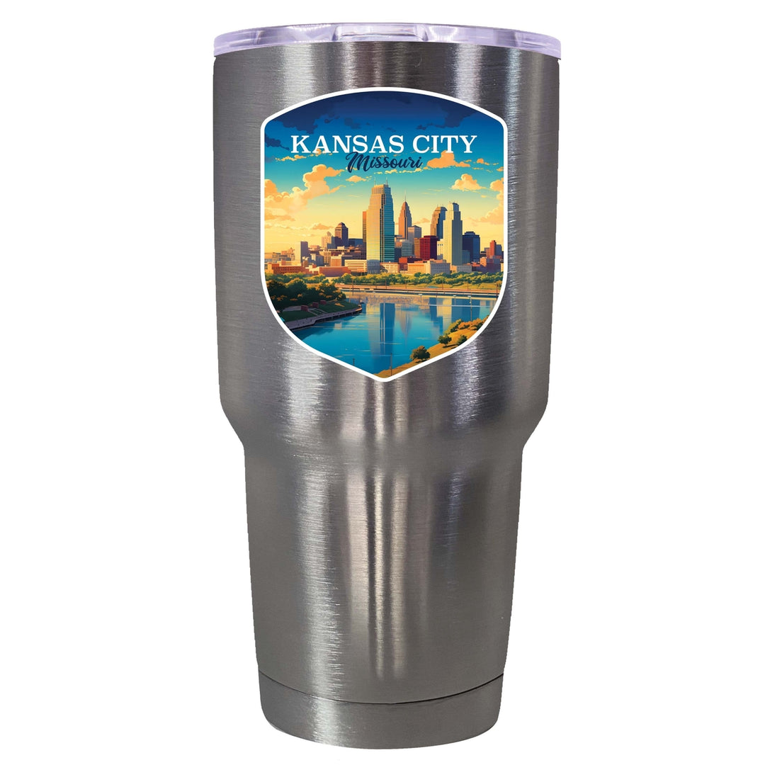 Kansas City Missouri Design A Souvenir 24 oz Insulated Tumbler STAINLESS STEEL Image 1