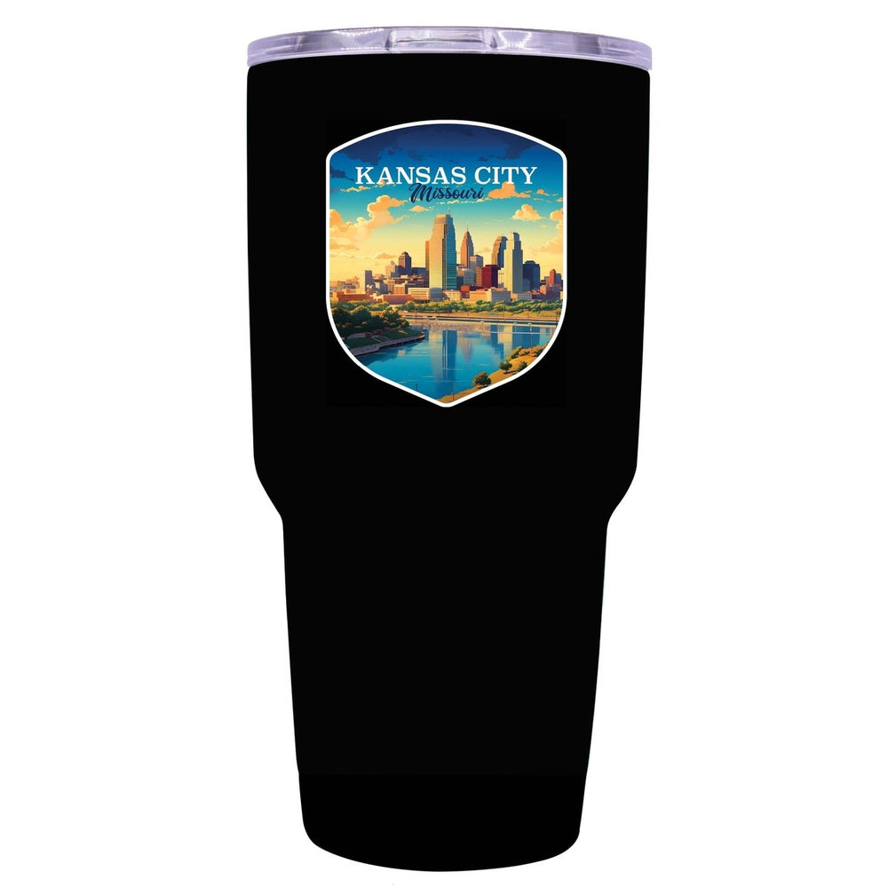 Kansas City Missouri Design A Souvenir 24 oz Insulated Tumbler STAINLESS STEEL Image 2