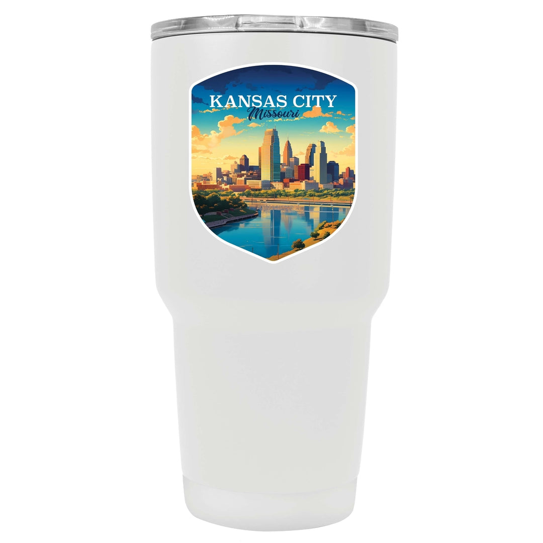 Kansas City Missouri Design A Souvenir 24 oz Insulated Tumbler STAINLESS STEEL Image 3