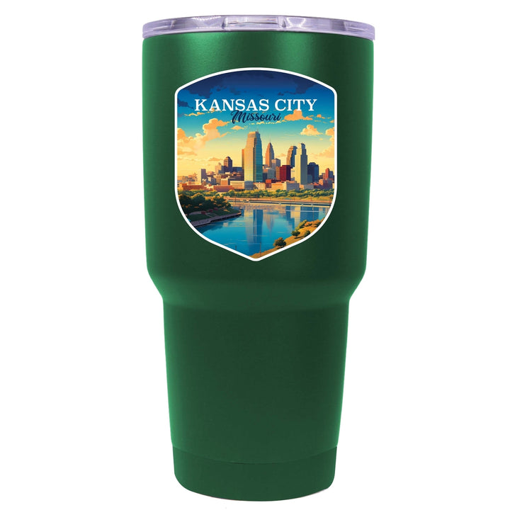 Kansas City Missouri Design A Souvenir 24 oz Insulated Tumbler STAINLESS STEEL Image 4