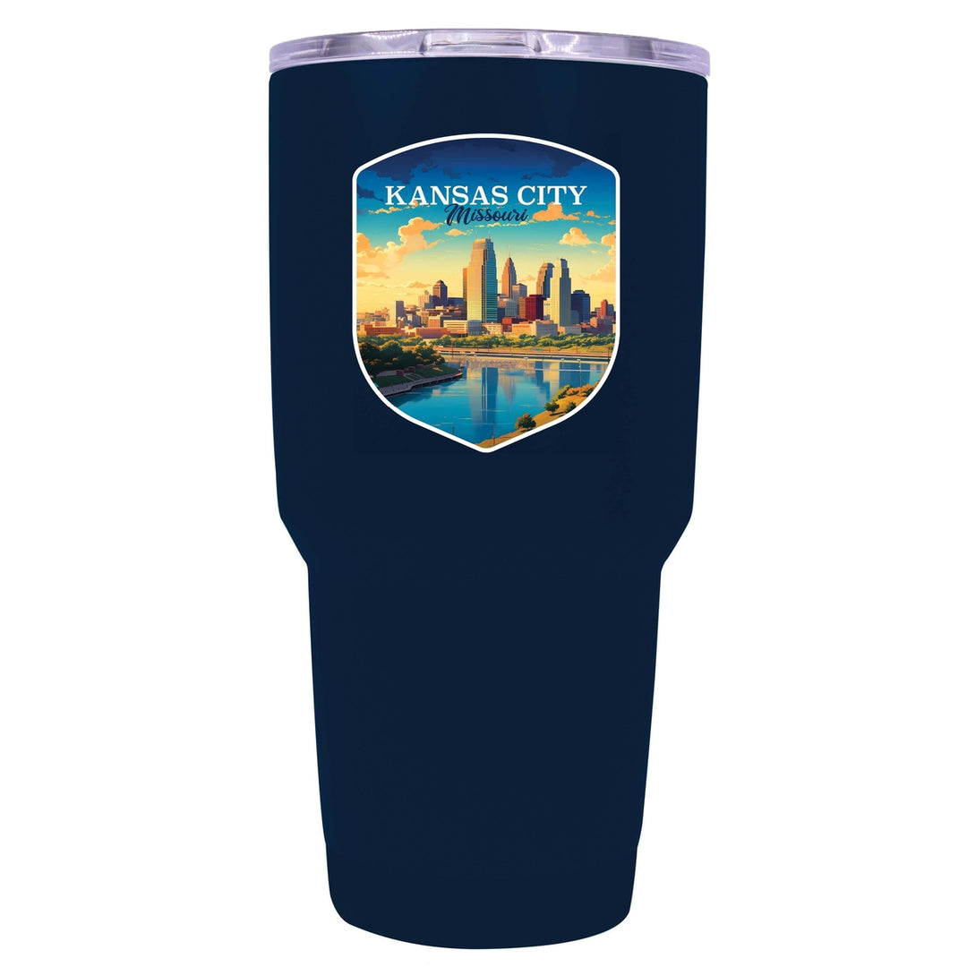 Kansas City Missouri Design A Souvenir 24 oz Insulated Tumbler STAINLESS STEEL Image 6