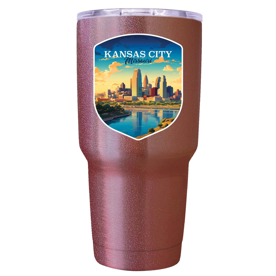 Kansas City Missouri Design A Souvenir 24 oz Insulated Tumbler STAINLESS STEEL Image 8