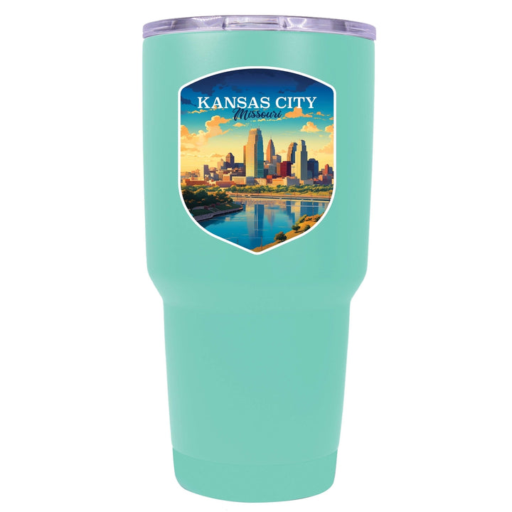 Kansas City Missouri Design A Souvenir 24 oz Insulated Tumbler STAINLESS STEEL Image 9