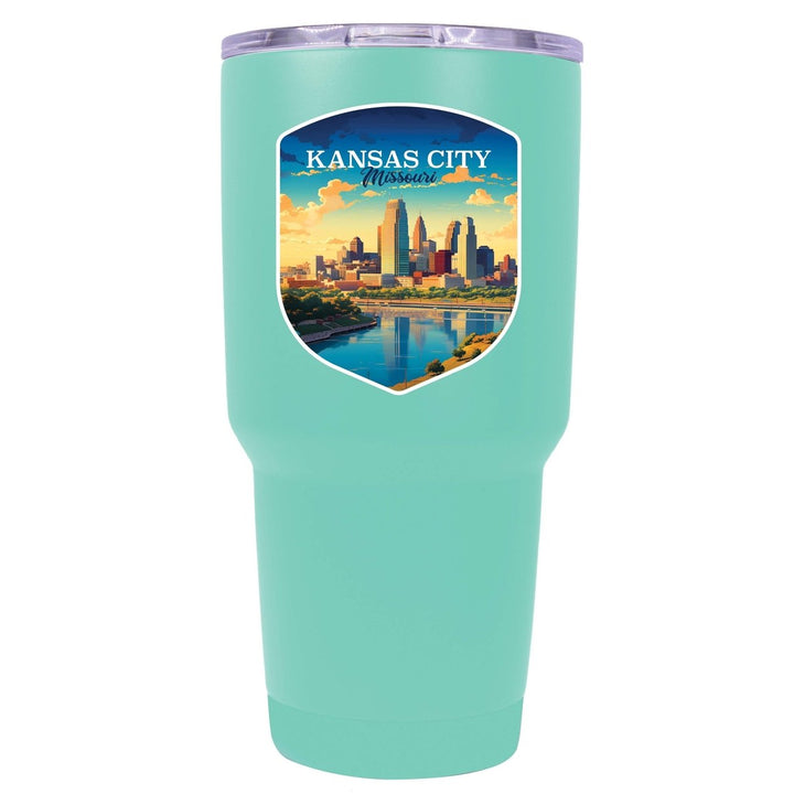 Kansas City Missouri Design A Souvenir 24 oz Insulated Tumbler STAINLESS STEEL Image 1