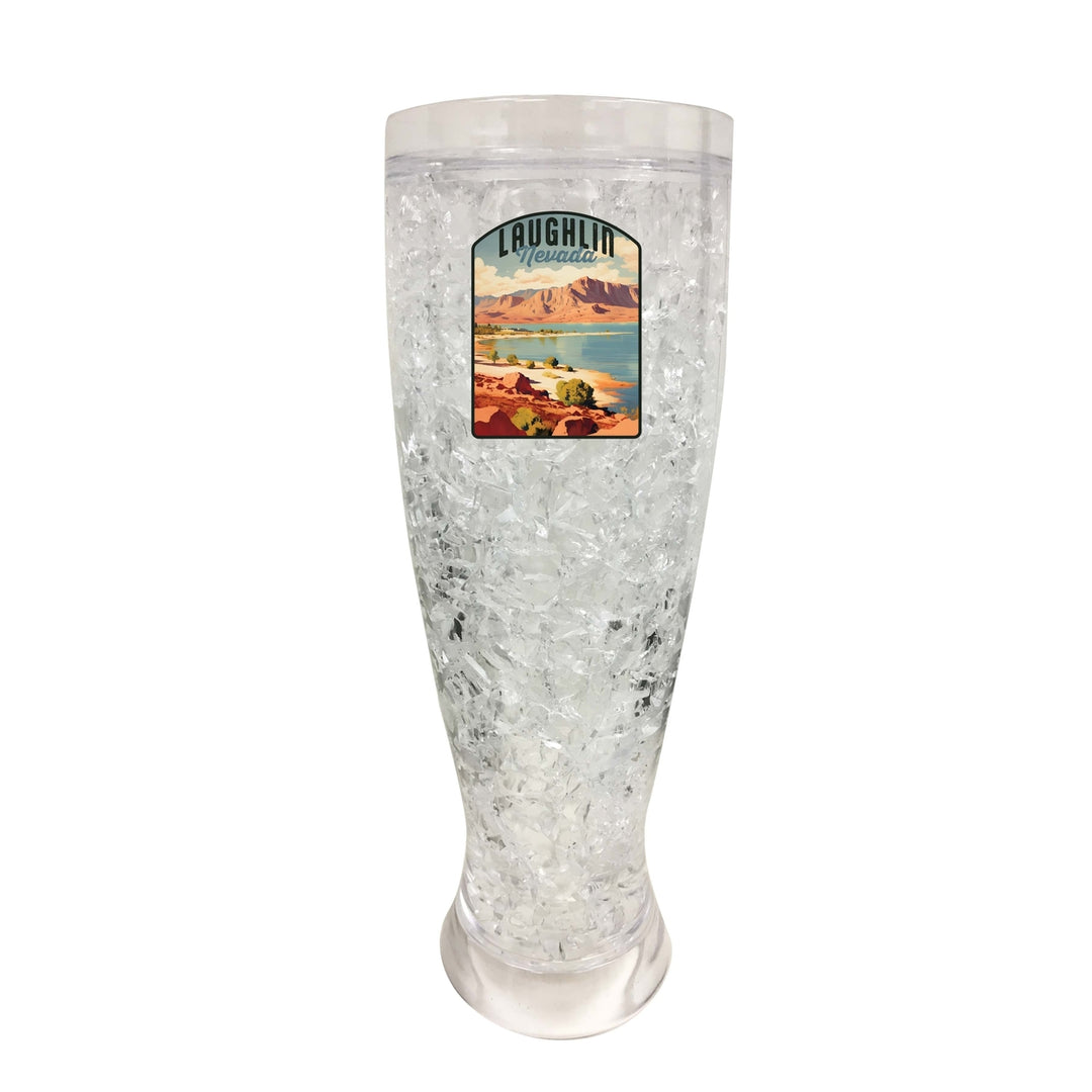 Laughlin Nevada Design B Souvenir 16 oz Plastic Broken Glass Frosty Mug Image 1