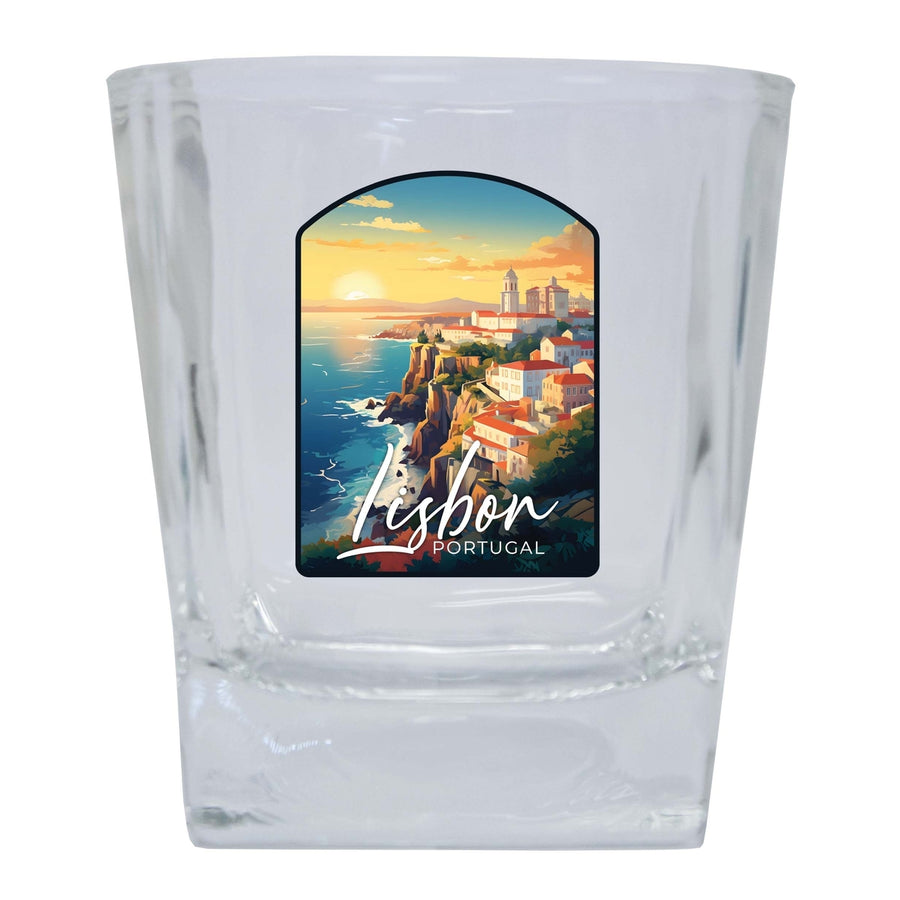 Lisbon Portugal Design B Souvenir 10 oz Whiskey Glass Rocks Glass Image 1