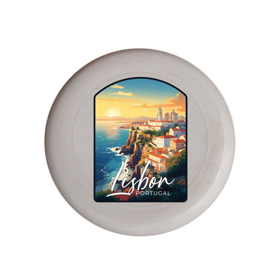 Lisbon Portugal Design B Souvenir Frisbee Flying Disc Image 1