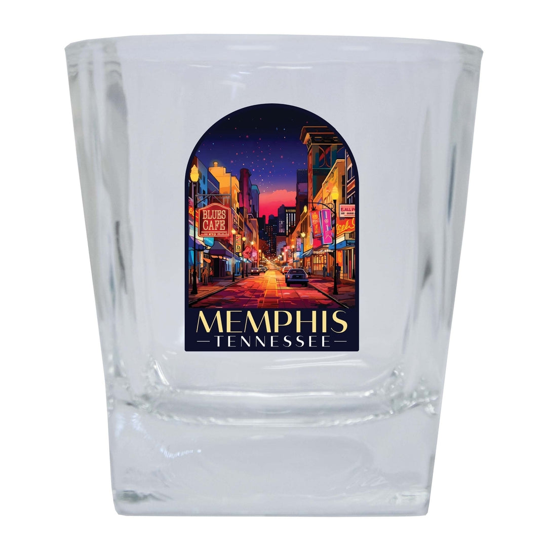 Memphis Tennessee Design C Souvenir 10 oz Whiskey Glass Rocks Glass Image 1