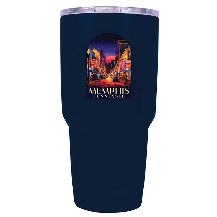 Memphis Tennessee Design C Souvenir 24 oz Insulated Stainless Steel Tumbler Image 3