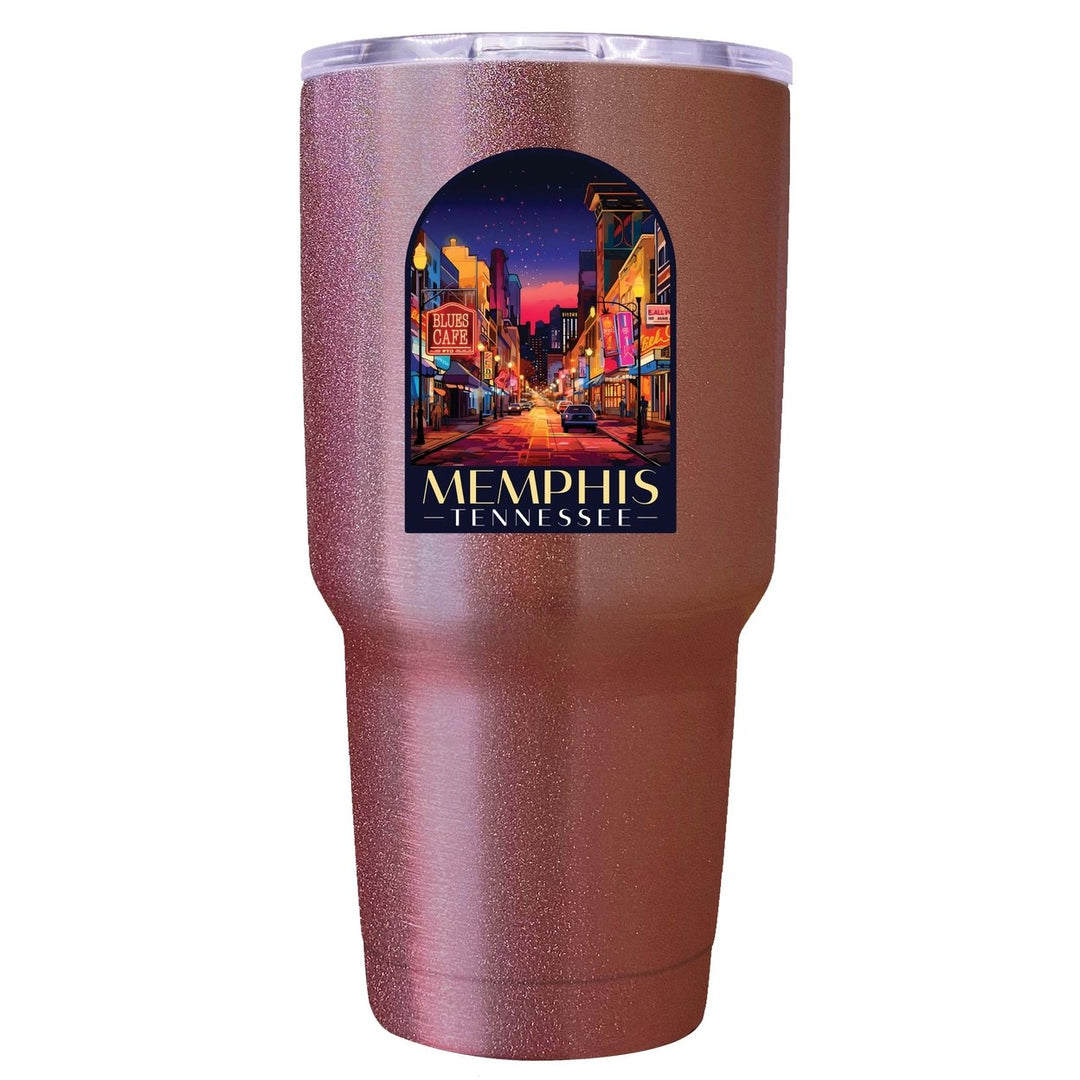 Memphis Tennessee Design C Souvenir 24 oz Insulated Stainless Steel Tumbler Image 1