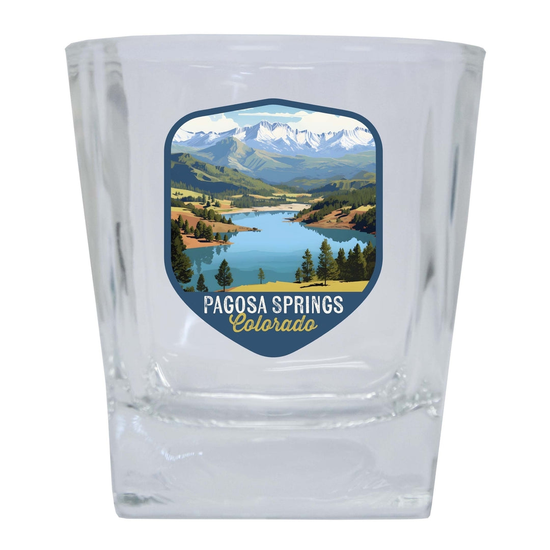 Pagosa Springs Colorado Design B Souvenir 10 oz Whiskey Glass Rocks Glass Image 1