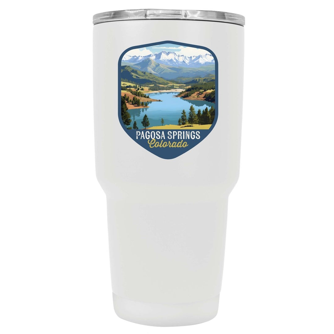 Pagosa Springs Colorado Design B Souvenir 24 oz Insulated Tumbler STAINLESS STEEL Image 1