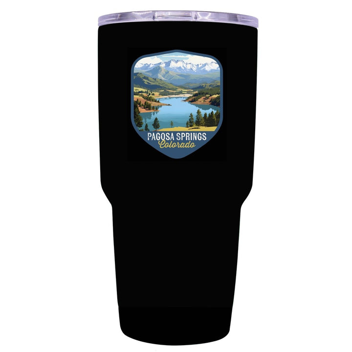 Pagosa Springs Colorado Design B Souvenir 24 oz Insulated Tumbler STAINLESS STEEL Image 1