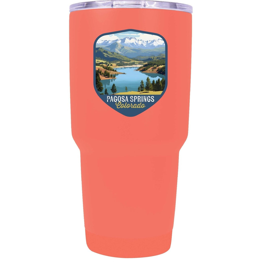 Pagosa Springs Colorado Design B Souvenir 24 oz Insulated Tumbler STAINLESS STEEL Image 4