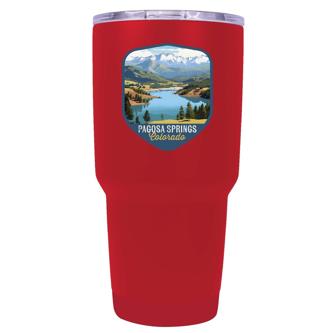 Pagosa Springs Colorado Design B Souvenir 24 oz Insulated Tumbler STAINLESS STEEL Image 4