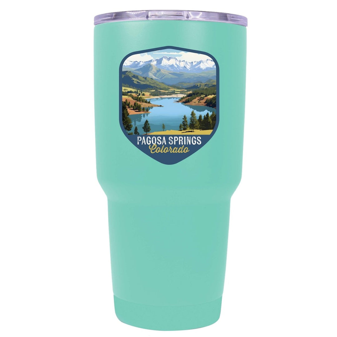 Pagosa Springs Colorado Design B Souvenir 24 oz Insulated Tumbler STAINLESS STEEL Image 6