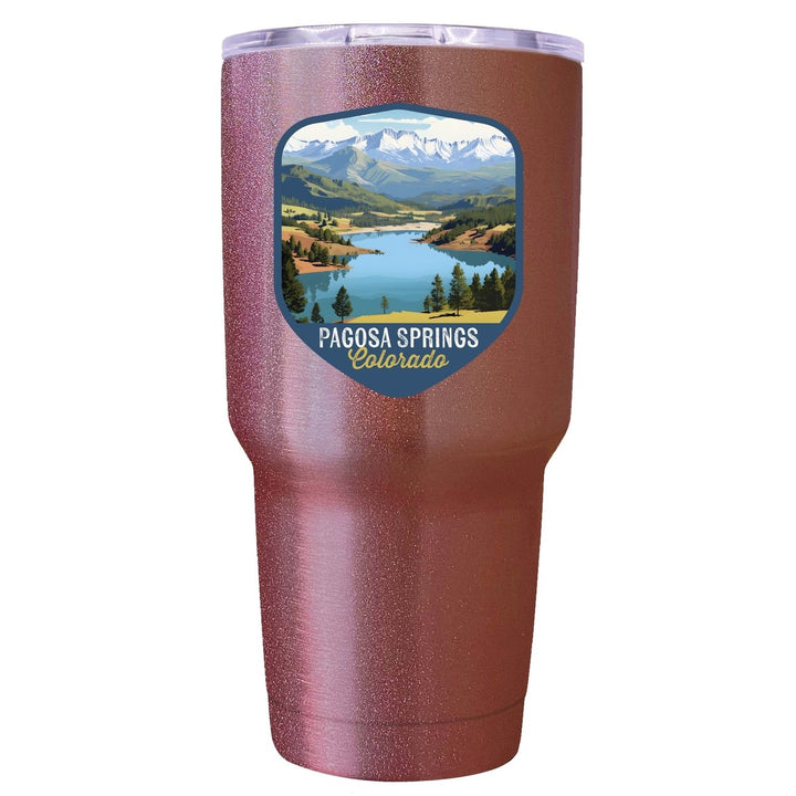 Pagosa Springs Colorado Design B Souvenir 24 oz Insulated Tumbler STAINLESS STEEL Image 7