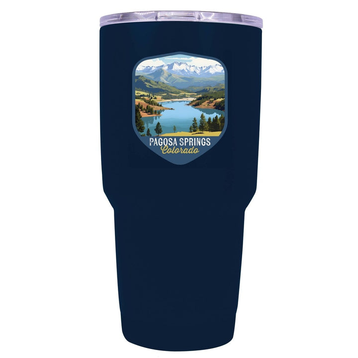 Pagosa Springs Colorado Design B Souvenir 24 oz Insulated Tumbler STAINLESS STEEL Image 8