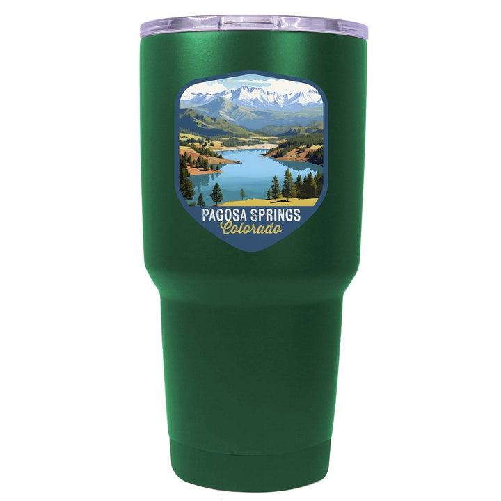 Pagosa Springs Colorado Design B Souvenir 24 oz Insulated Tumbler STAINLESS STEEL Image 1