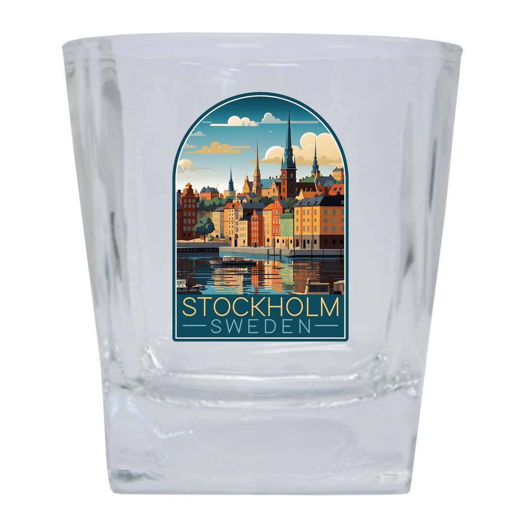 Stockholm Sweden Design A Souvenir 10 oz Whiskey Glass Rocks Glass Image 1