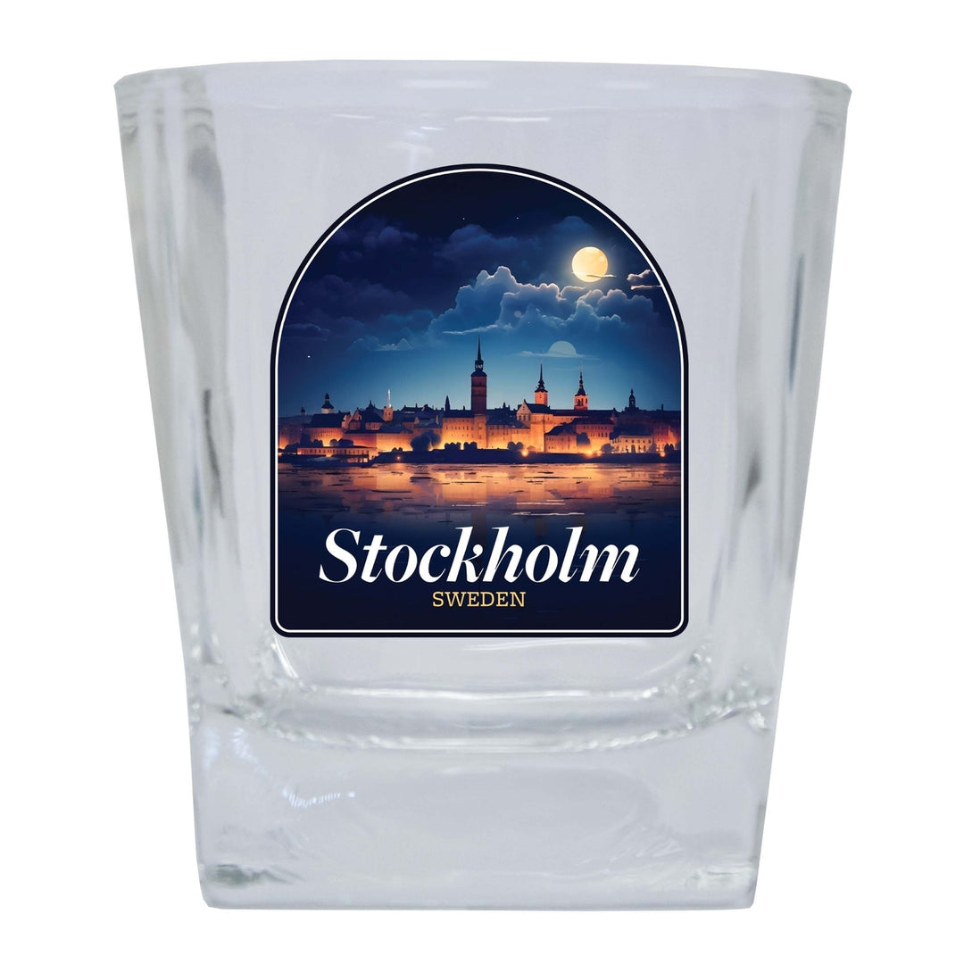 Stockholm Sweden Design B Souvenir 10 oz Whiskey Glass Rocks Glass Image 1