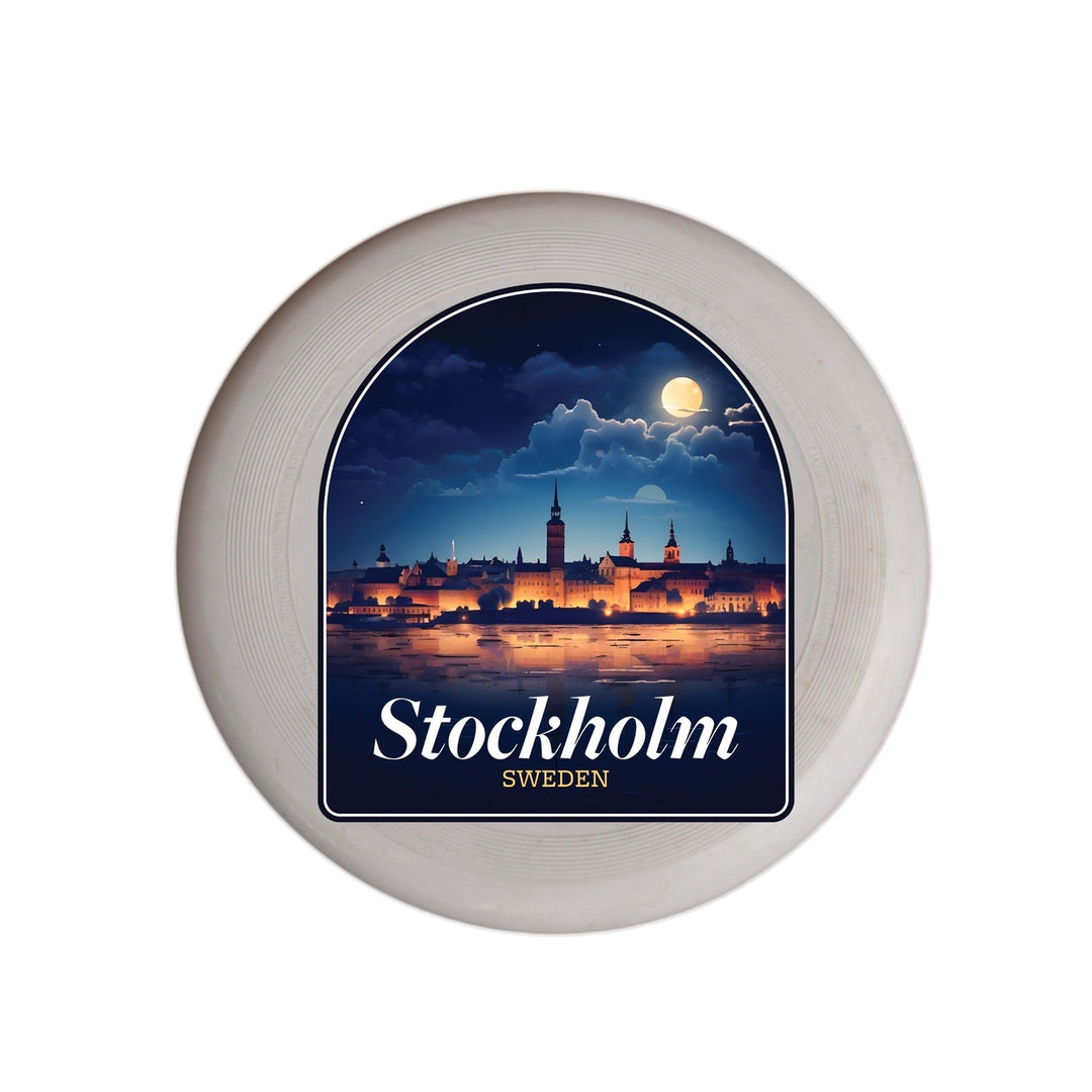 Stockholm Sweden Design B Souvenir Frisbee Flying Disc Image 1