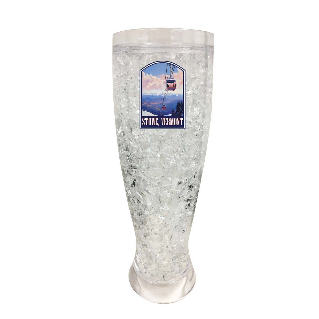 Stowe Mountain Vermont Design B Souvenir 16 oz Plastic Broken Glass Frosty Mug Image 1