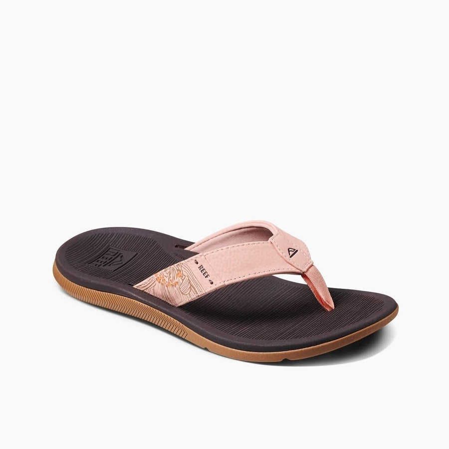 REEF Santa Ana Flip Flop Sandal Peach Parfait CJ3625 Vegan Leather High Arch Support Image 1