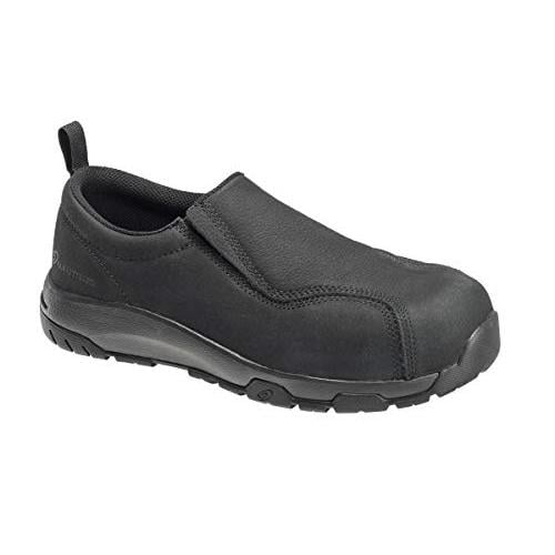 FSI Nautilus Mens Black Leather Comp Toe ESD Slip-On Work Shoes 1656 Image 1